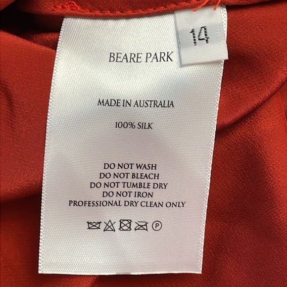 NWT Beare Park Layered Silk Satin And Georgette Maxi Dress Orange Sz AU 14 US 10 - Picture 10 of 13